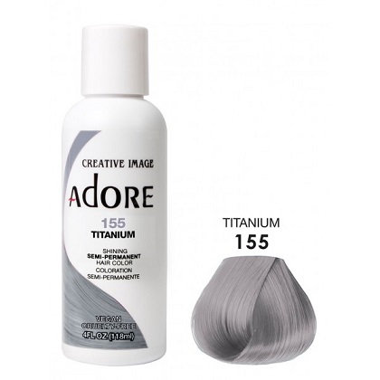 Adore Semi Permanent Hair Colour - Titanium 155 - 118ml